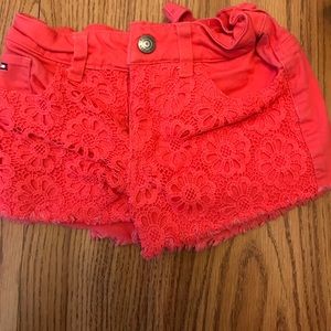 Tommy Hilfiger coral floral denim shorts